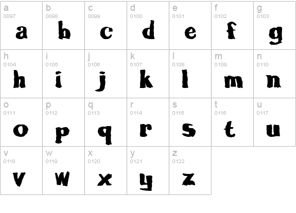 calamityJoe lowercase a-z preview