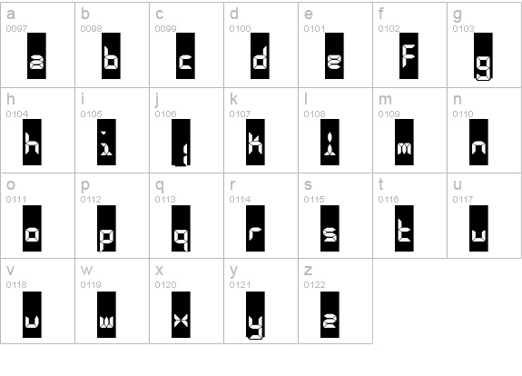 CalculusLCDCameo lowercase a-z preview