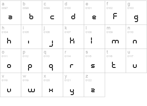 CalculusRegular lowercase a-z preview