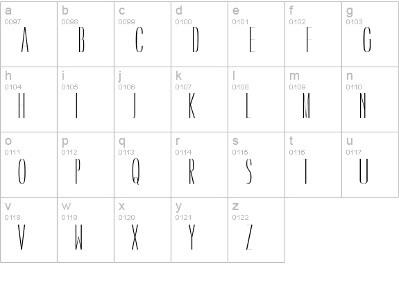 Caledo Light lowercase a-z preview