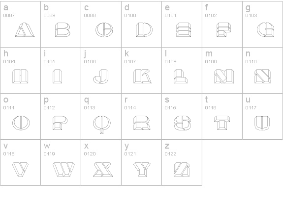 Calendar lowercase a-z preview
