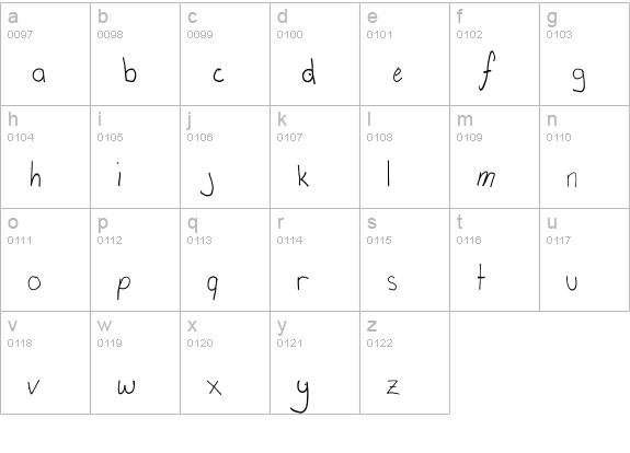 Calis in Puppetland lowercase a-z preview