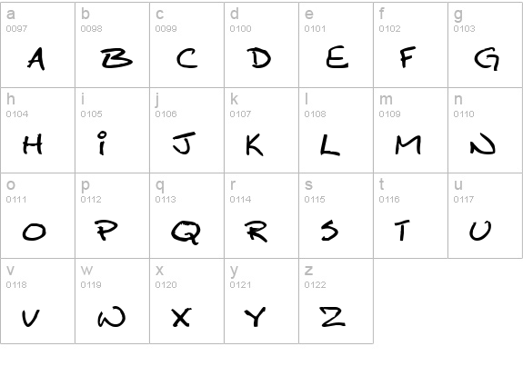 Callahan lowercase a-z preview