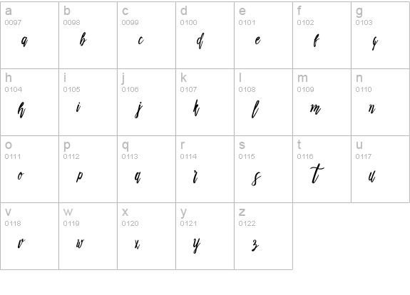 Callera lowercase a-z preview