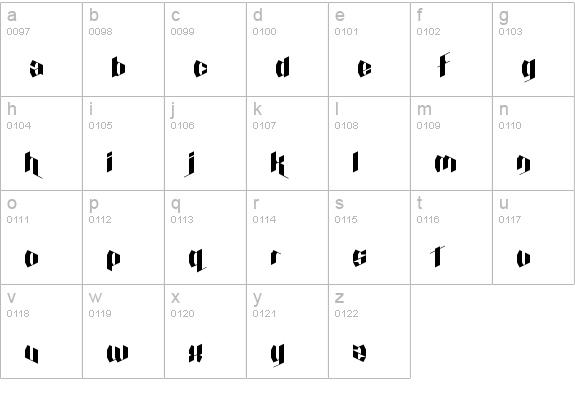 Calligraphy Aquiver Regular lowercase a-z preview