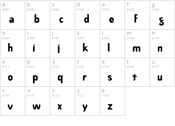 Callimarker Normal lowercase a-z preview