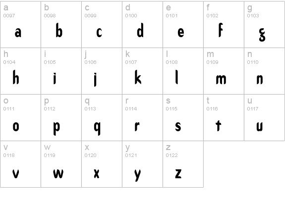 CallimarkerCondensed Normal lowercase a-z preview