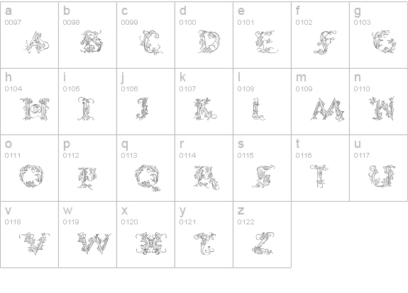 CalliPsoGrafia lowercase a-z preview