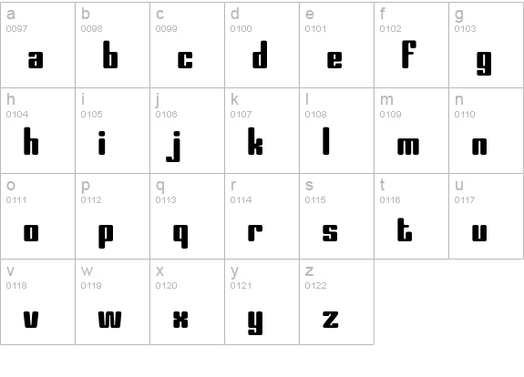 Calpina lowercase a-z preview