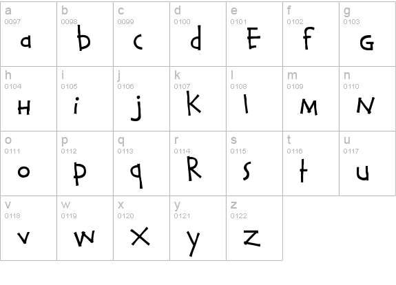 Calvin and Hobbes Normal lowercase a-z preview
