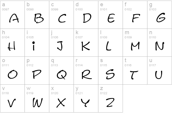 Calvin Regular lowercase a-z preview
