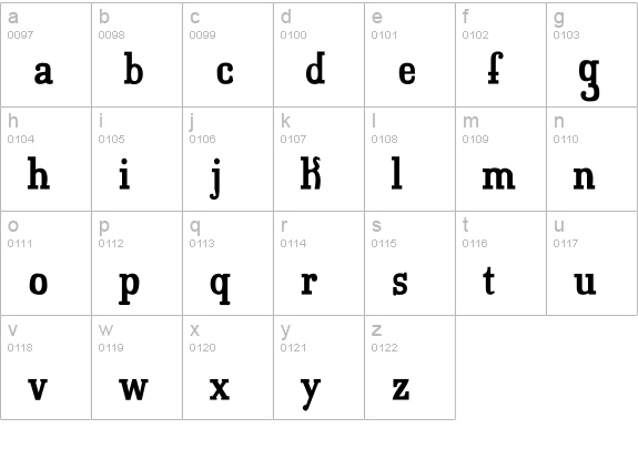 Calvino-HeavyHand lowercase a-z preview
