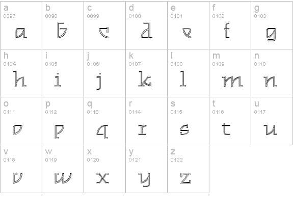 CambridgePinstripeNF lowercase a-z preview