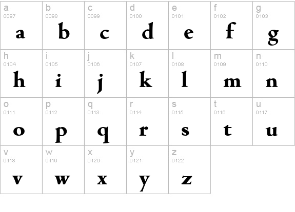 CambridgeSerial-Xbold-Regular lowercase a-z preview