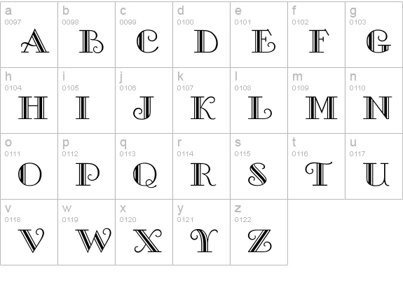 Cambridgeside lowercase a-z preview