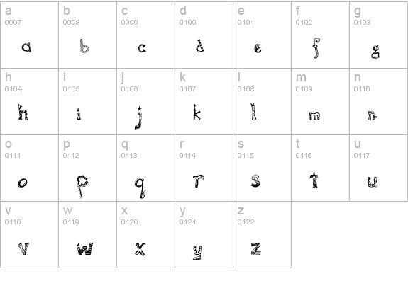 Camden Regular lowercase a-z preview