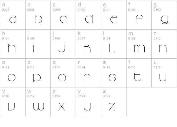 CamelliaD lowercase a-z preview