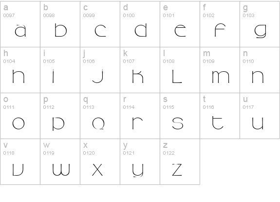 CamelliaDEE lowercase a-z preview