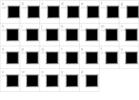 Camelot_Initials lowercase a-z preview