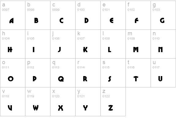 CameoAppearance lowercase a-z preview
