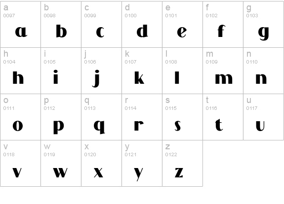 CamionBold lowercase a-z preview