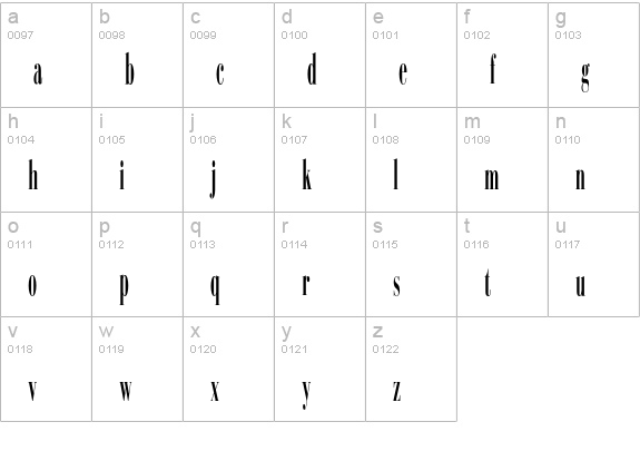 Campanile lowercase a-z preview
