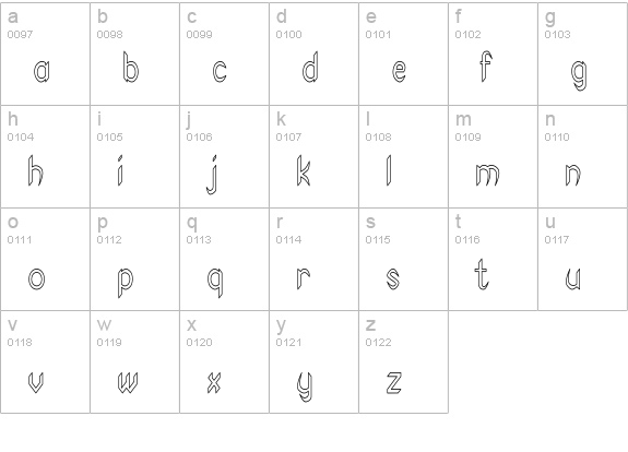 CanaithHC lowercase a-z preview