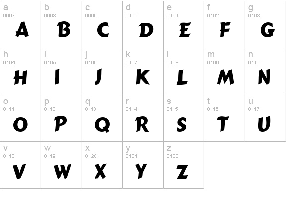 Cancun lowercase a-z preview