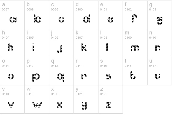 Candy Cane Match lowercase a-z preview