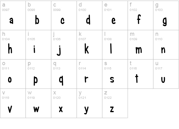 Candy Round BTN Cond Bold lowercase a-z preview