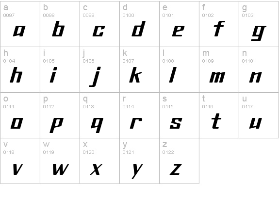 CandyItalic lowercase a-z preview