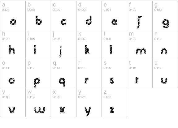 Candylicious lowercase a-z preview