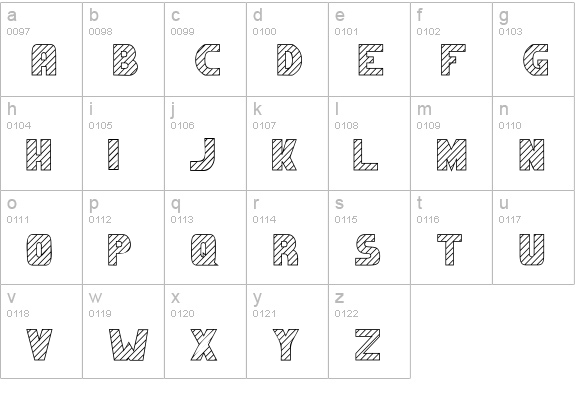 Candystriper lowercase a-z preview