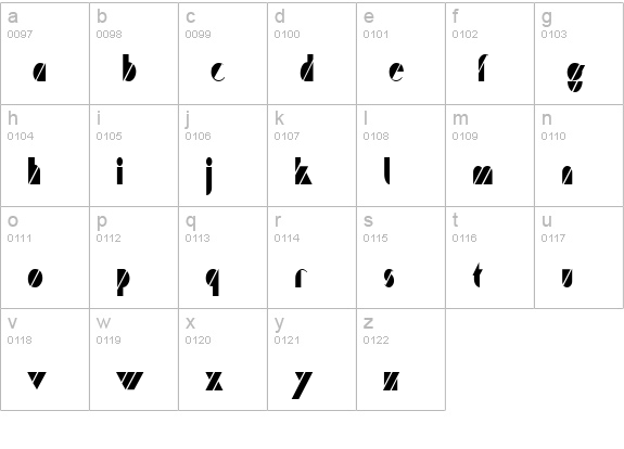 Cane-Condensed Normal lowercase a-z preview