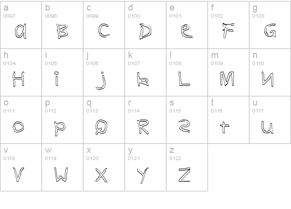 CanopusOpen lowercase a-z preview