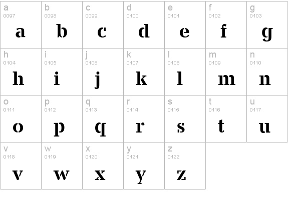 Canyon-Stencil-Medium-Regular lowercase a-z preview