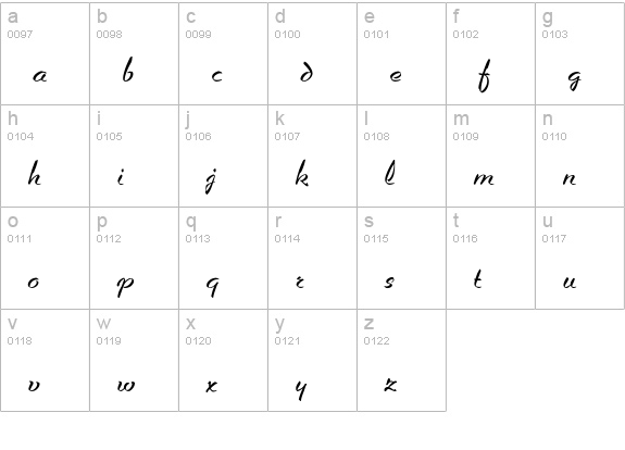 Caprice  lowercase a-z preview