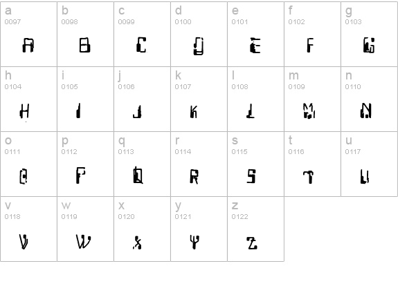 Capricorn38 lowercase a-z preview