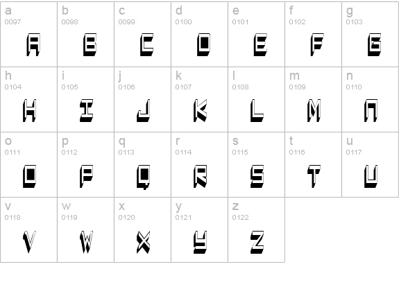 Captain Lethargic lowercase a-z preview