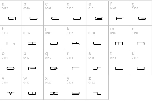 Captain Podd lowercase a-z preview