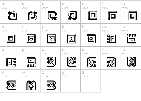Caravan LH Four lowercase a-z preview