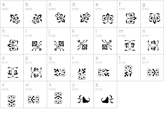 Caravan LH One lowercase a-z preview