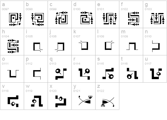 Caravan LH Two lowercase a-z preview
