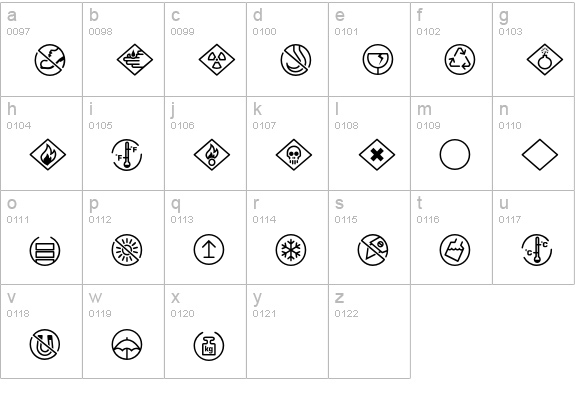 CarePack lowercase a-z preview