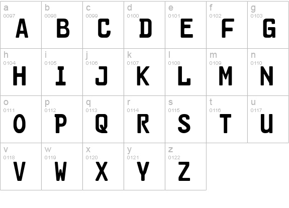 Cargo Two SF lowercase a-z preview