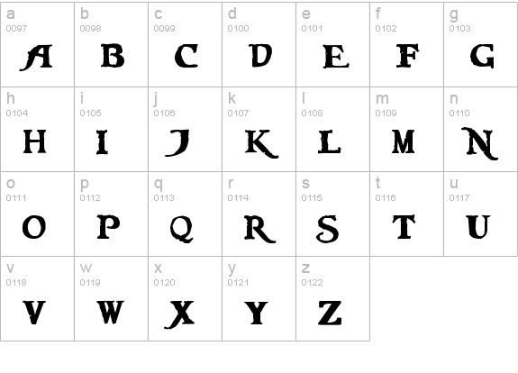 Caribbean Regular lowercase a-z preview