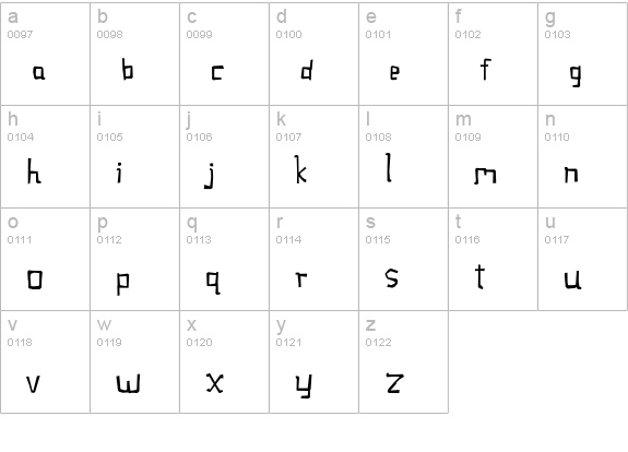 Caribou lowercase a-z preview