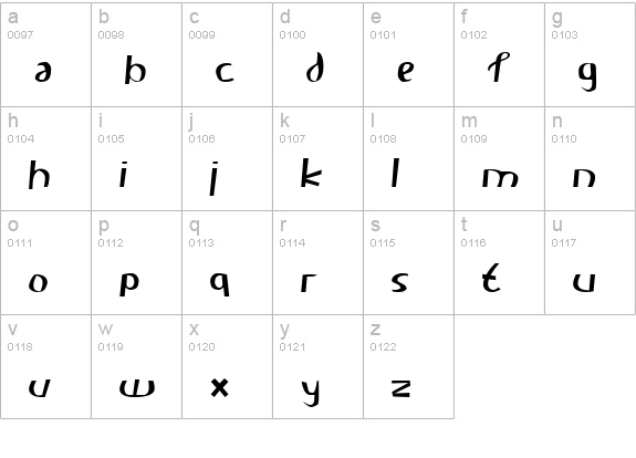 Carlie lowercase a-z preview