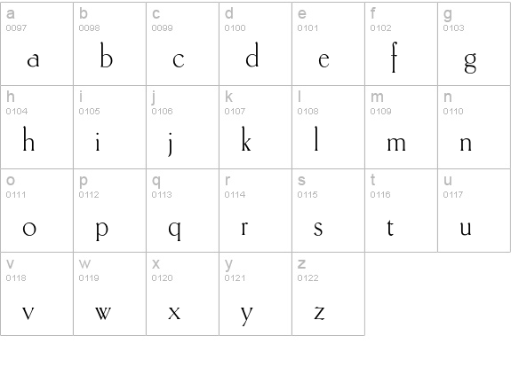 Carlton Std lowercase a-z preview