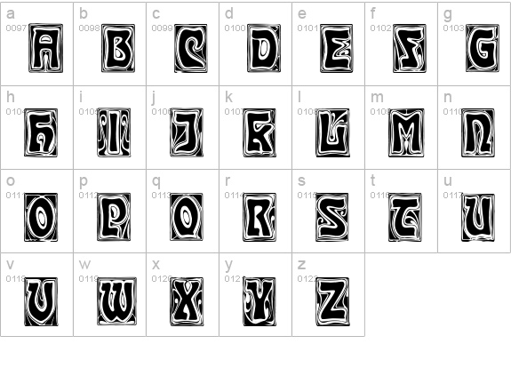 Carmen Caps lowercase a-z preview
